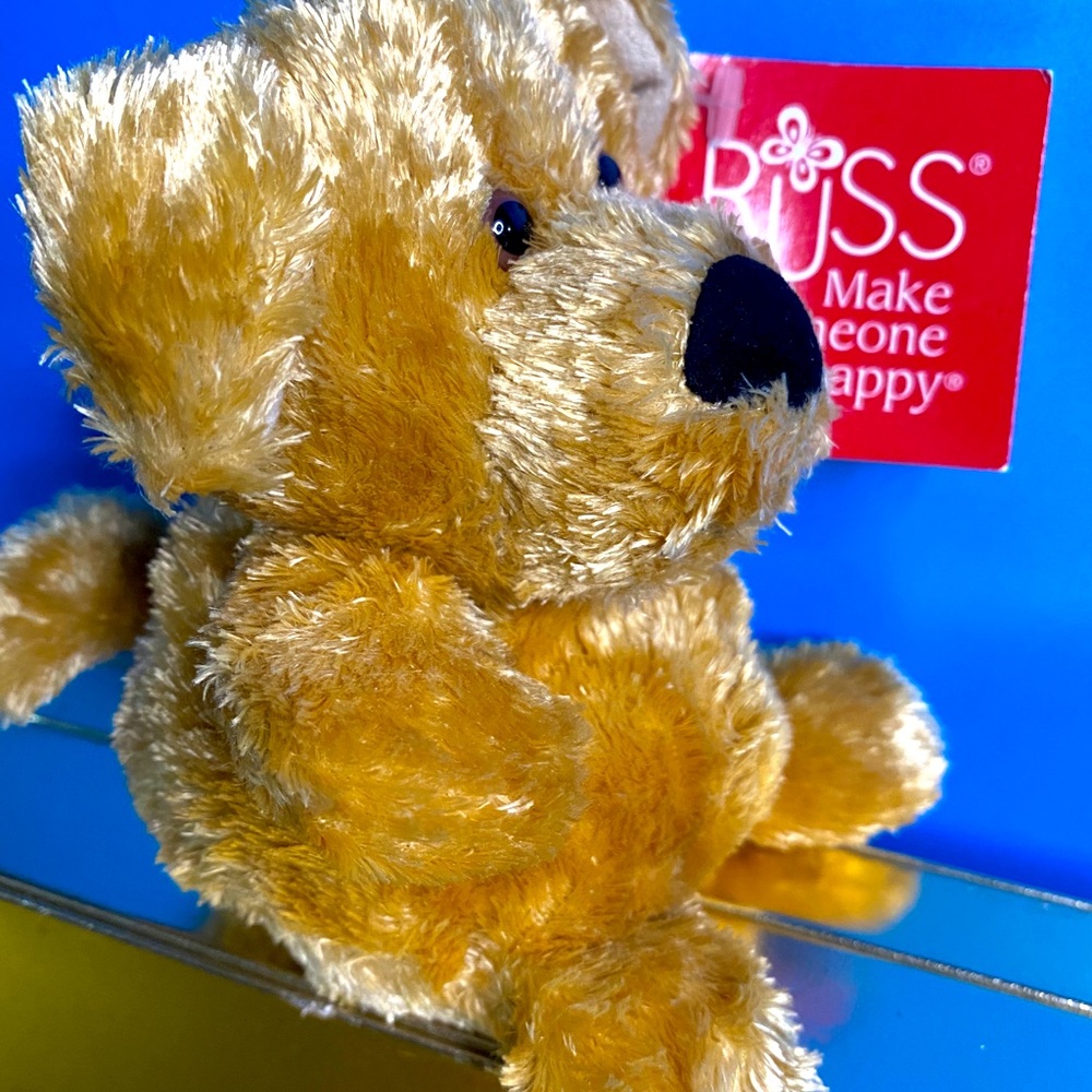 RUSS BERRIE NWT LUVVIES PUPPY SUPER SOFT BEANIE PLUSH MAKE SOMEONE HAPPY 2019 - Picture 5 of 11